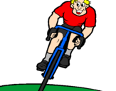 Desenho Ciclista com gorro pintado por tor