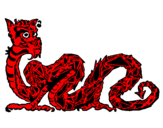 Desenho Dragão oriental pintado por ADELIO