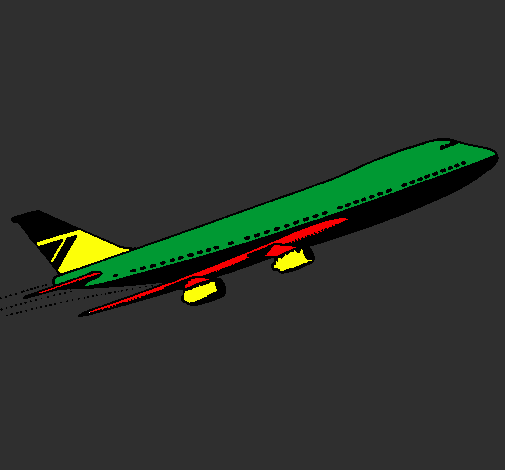 Avião no ar