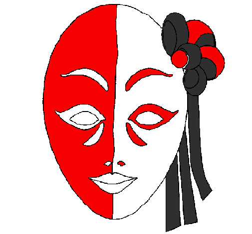 Desenho Máscara italiana pintado por mascara