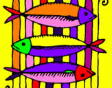 Desenho Peixe pintado por marcela