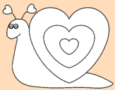 Desenho Caracol coração  pintado por samuel zaganini