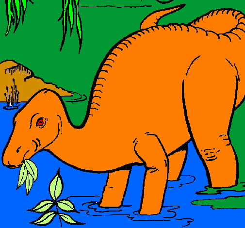 Dinossauro a comer