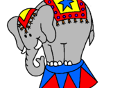 Desenho Elefante a actuar pintado por ALINE