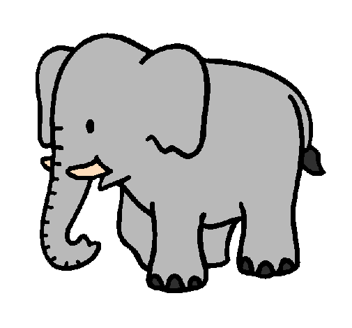Desenho Elefante bebé pintado por Karine