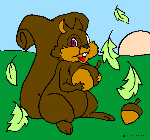 Desenho Esquilo pintado por Alvin