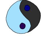 Desenho Yin yang pintado por infinito