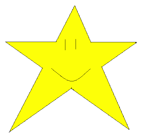 Desenho Estrela pintado por camila