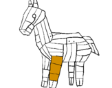 Desenho Cavalo de Tróia pintado por cavalo de3 tróia