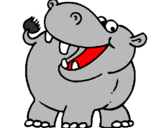 Desenho Hipopótamo pintado por Fofinho