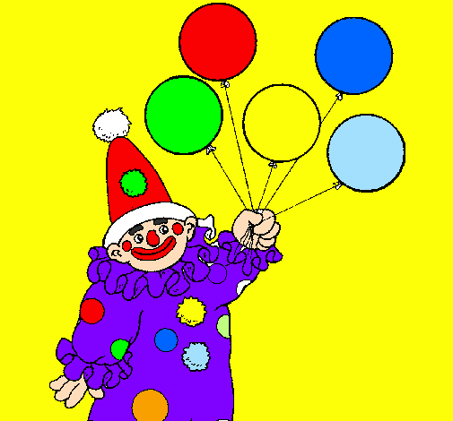 Palhaço com balões