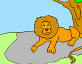 Desenho O Rei Leão pintado por Família