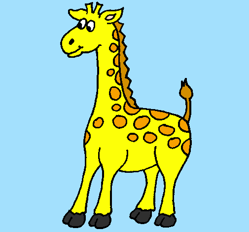 Desenho Girafa pintado por vaca que ri