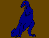 Desenho Tiranossauro rex pintado por miguel angelo