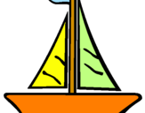 Desenho Barco veleiro pintado por Nicolas