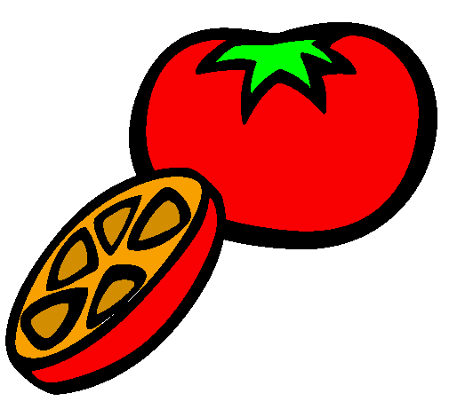 Desenho Tomate pintado por paola