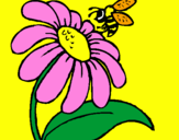 Desenho Margarida com abelha pintado por LUCAS LOPES