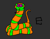 Desenho Serpente pintado por Cláudio