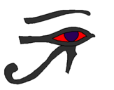 Desenho Olho de hórus pintado por NERD