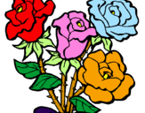 Desenho Ramo de rosas pintado por ana carolina viera costa