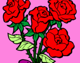 Desenho Ramo de rosas pintado por Amanda