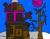 Desenho Casa do terror pintado por henriqg