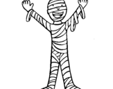 Desenho Menino múmia pintado por Manu
