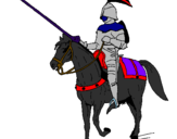 Desenho Jóquei a cavalo pintado por guerreiro