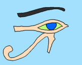 Desenho Olho de hórus pintado por fabiula