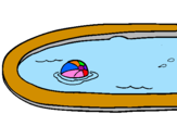 Desenho Bola na piscina pintado por Ravena