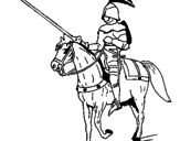 Desenho Jóquei a cavalo pintado por cavaleiro 2