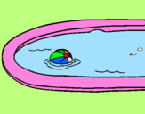 Desenho Bola na piscina pintado por ricardoloiola
