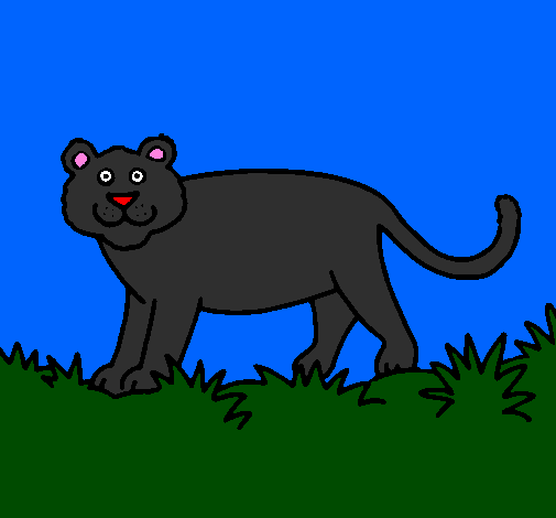 Desenho Panthera  pintado por PANTERA NEGRA