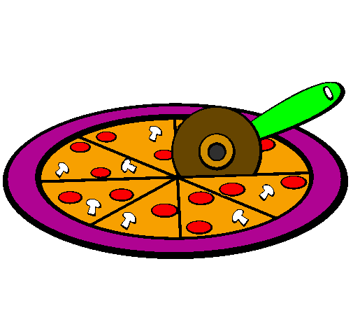 Desenho Pizza pintado por quiche