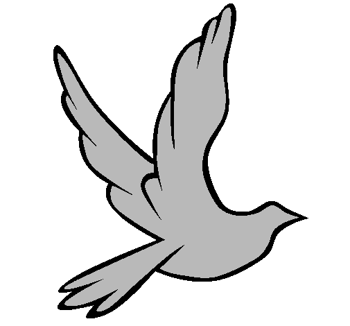 Desenho Pomba da paz a voar pintado por pomba