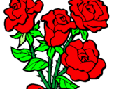 Desenho Ramo de rosas pintado por INGRID MARQUES