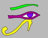 Desenho Olho de hórus pintado por anynha fofa