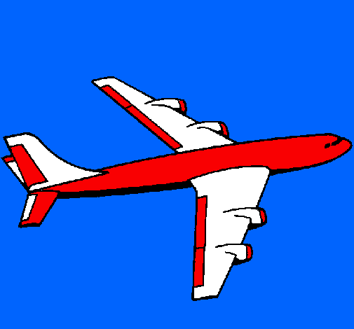 Desenho Avião pintado por joão  victor AVIÃO DA TAM