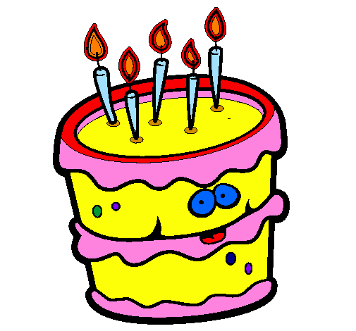 Desenho de Bolo de aniversário 2 pintado e colorido por Usuário não  registrado o dia 09 de Agosto do 2010