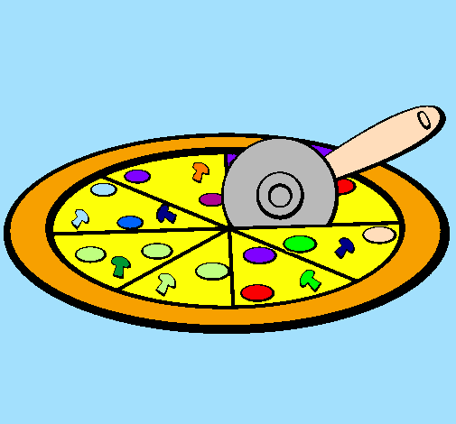 Desenho Pizza pintado por pitisa gostoza nae