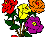 Desenho Ramo de rosas pintado por Kathleen Cruz
