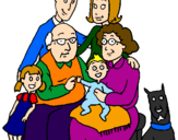 Desenho Família pintado por Familia feliz
