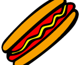 Desenho Frankfurter pintado por cachorro quente