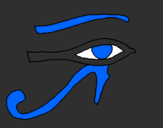 Desenho Olho de hórus pintado por johnny napalm