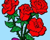 Desenho Ramo de rosas pintado por marta