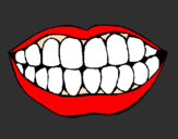 Desenho Boca e dentes pintado por raquel