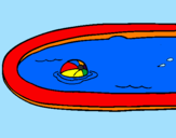 Desenho Bola na piscina pintado por Gustavo 11