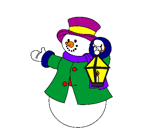 Desenho Boneco de neve III pintado por lucas