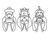 Desenho Os Reis Magos 4 pintado por Caique Alexander 3 anos