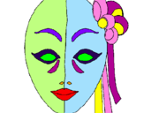 Desenho Máscara italiana pintado por Amora